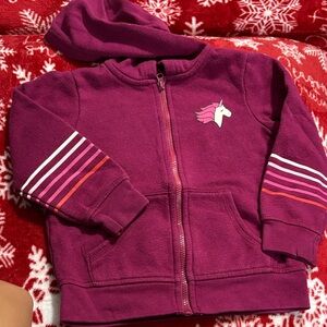 Okie Dokie Magenta Unicorn Hoodie
